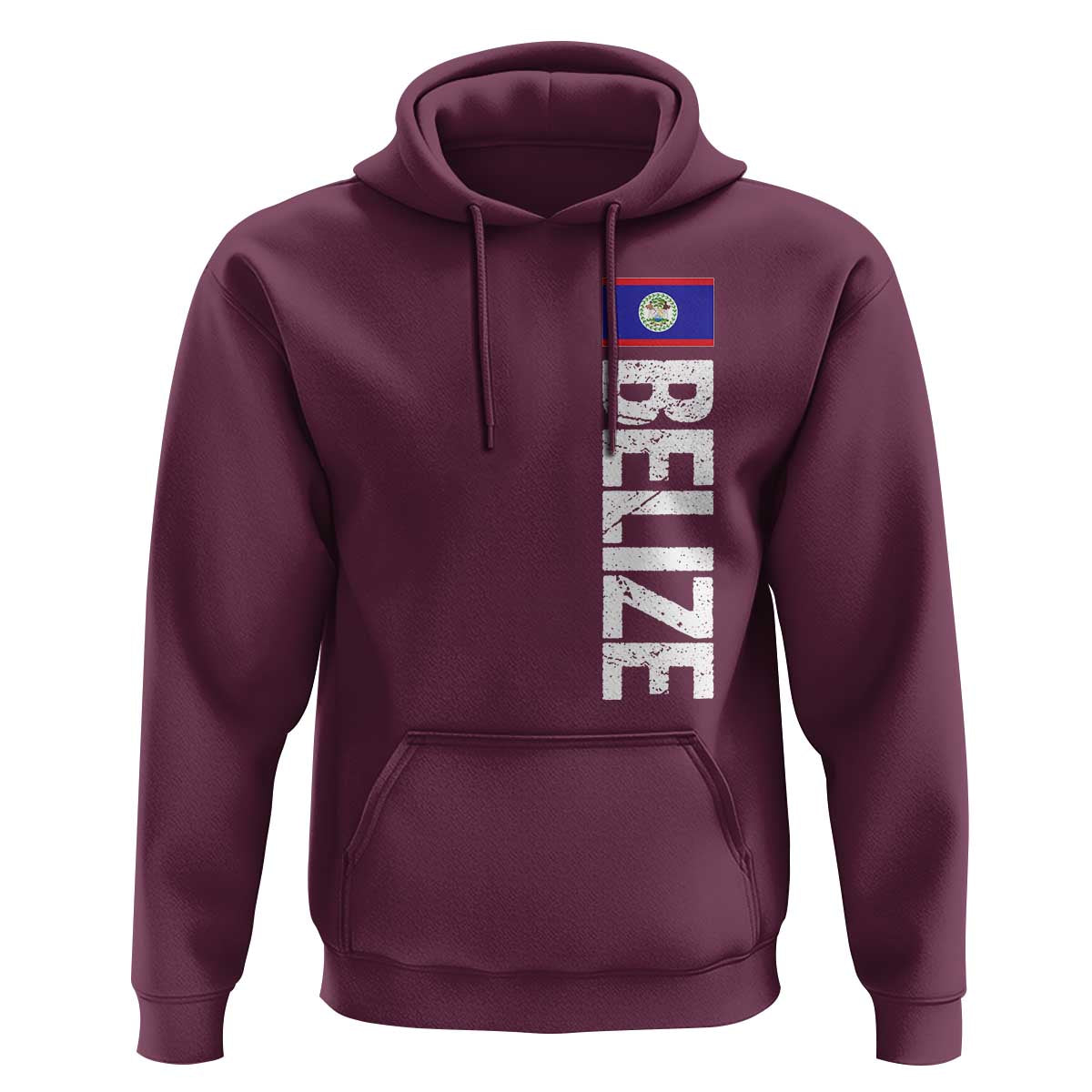 Belize Flag Hoodie Distressed Central American Pride Heritage Gift