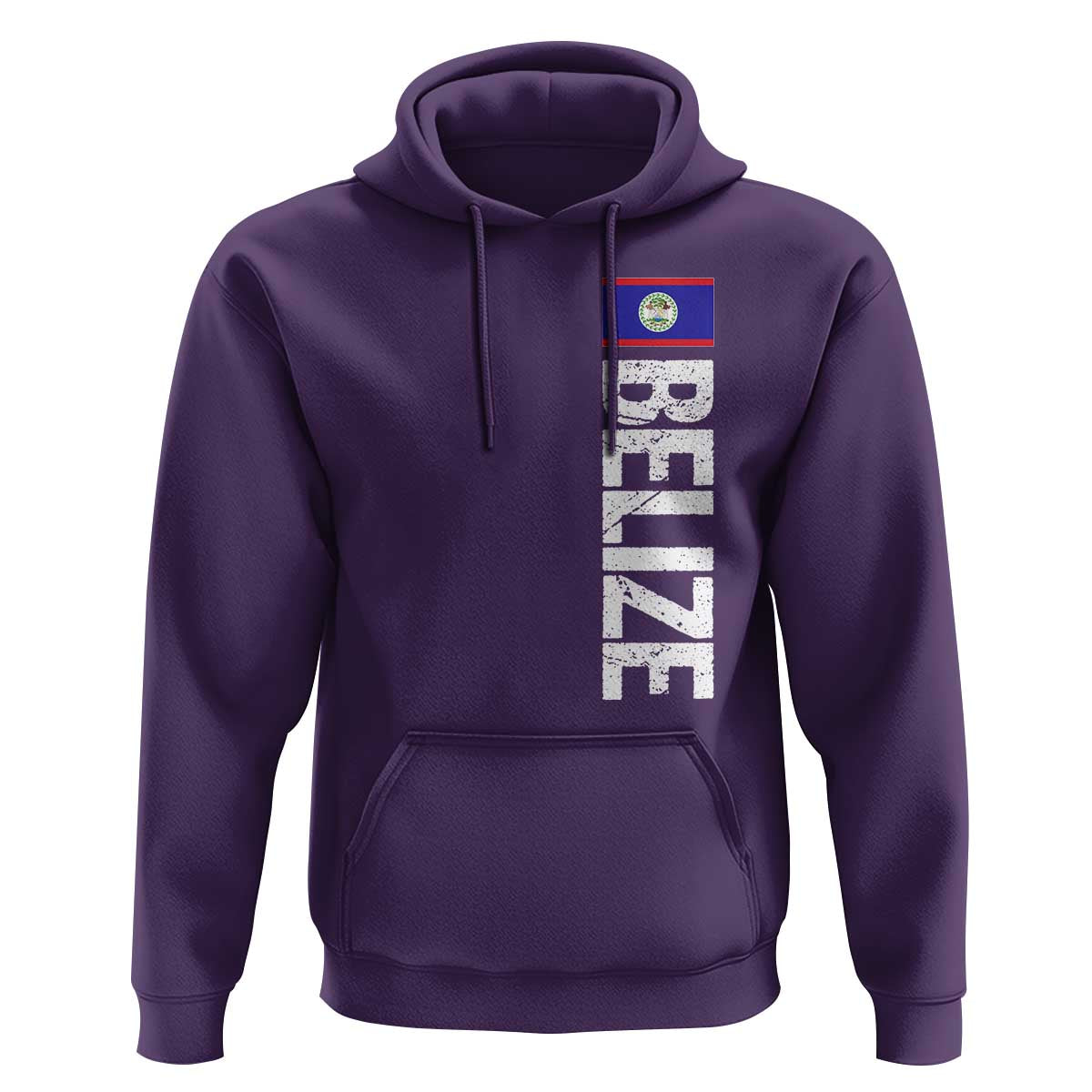Belize Flag Hoodie Distressed Central American Pride Heritage Gift