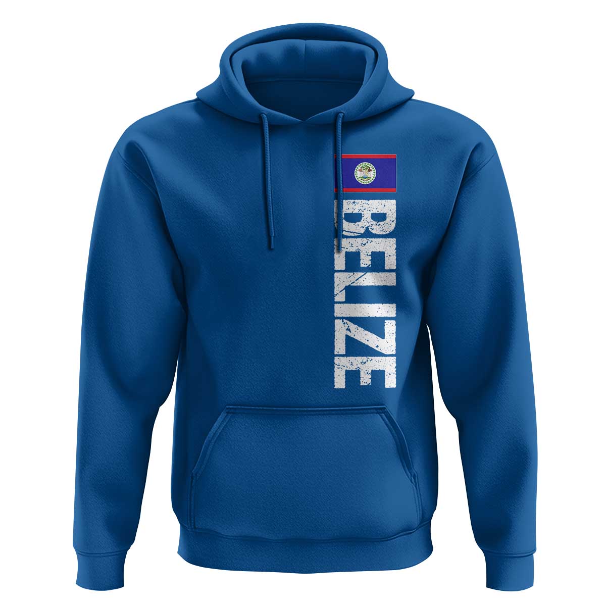 Belize Flag Hoodie Distressed Central American Pride Heritage Gift