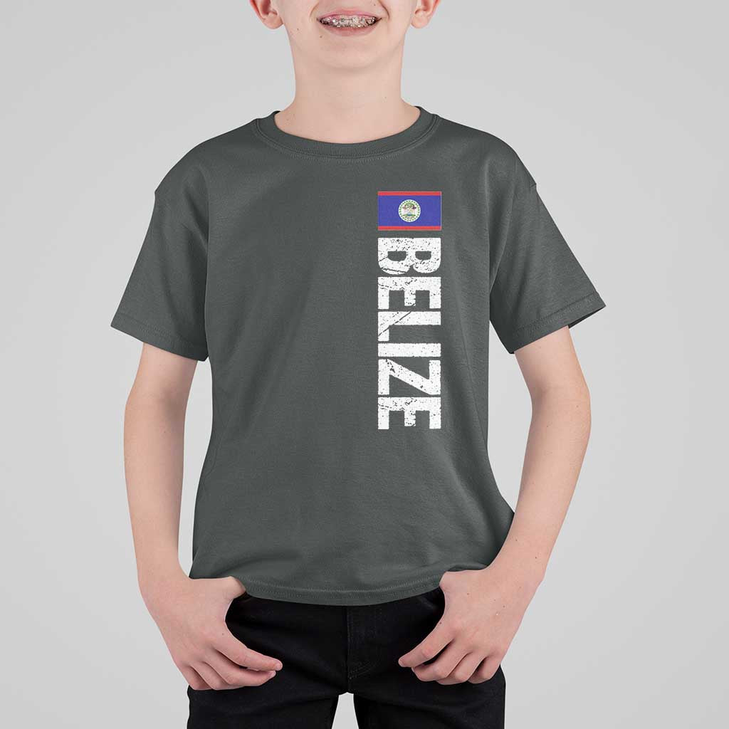 Belize Flag T Shirt For Kid Distressed Central American Pride Heritage Gift