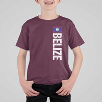 Belize Flag T Shirt For Kid Distressed Central American Pride Heritage Gift