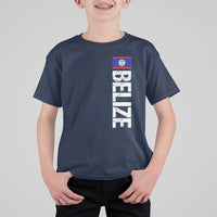 Belize Flag T Shirt For Kid Distressed Central American Pride Heritage Gift
