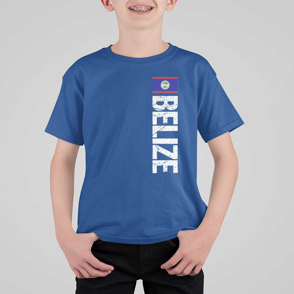 Belize Flag T Shirt For Kid Distressed Central American Pride Heritage Gift