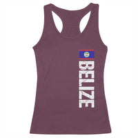 Belize Flag Racerback Tank Top Distressed Central American Pride Heritage Gift