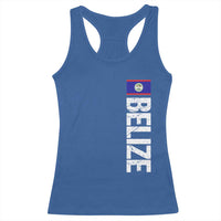 Belize Flag Racerback Tank Top Distressed Central American Pride Heritage Gift