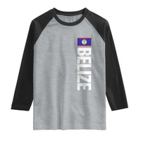 Belize Flag Raglan Shirt Distressed Central American Pride Heritage Gift
