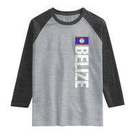 Belize Flag Raglan Shirt Distressed Central American Pride Heritage Gift