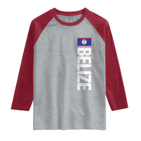 Belize Flag Raglan Shirt Distressed Central American Pride Heritage Gift
