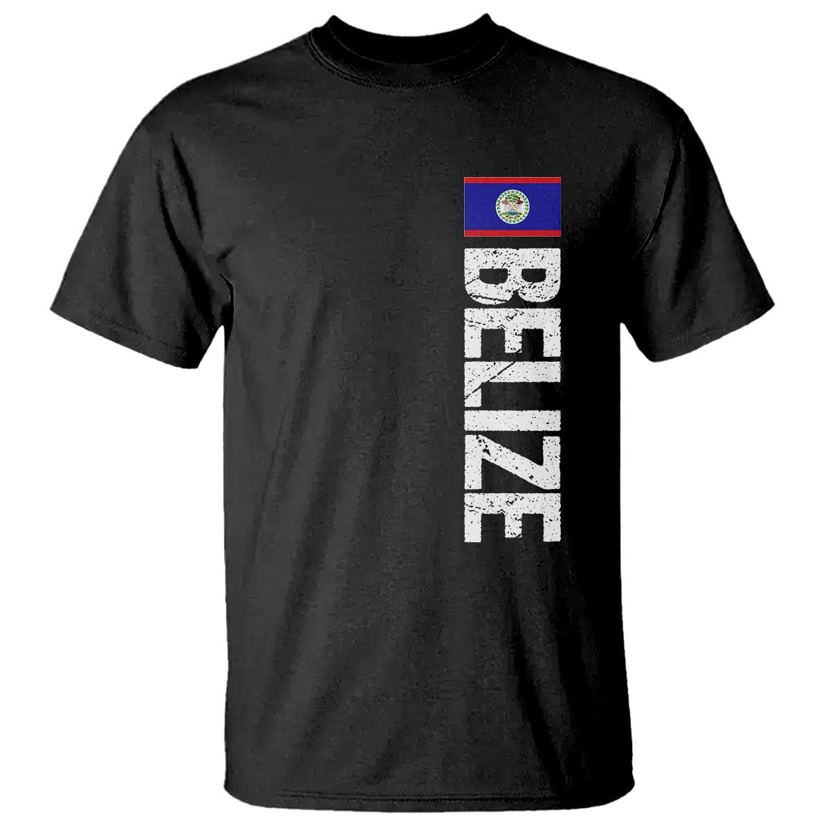 Belize Flag T Shirt Distressed Central American Pride Heritage Gift