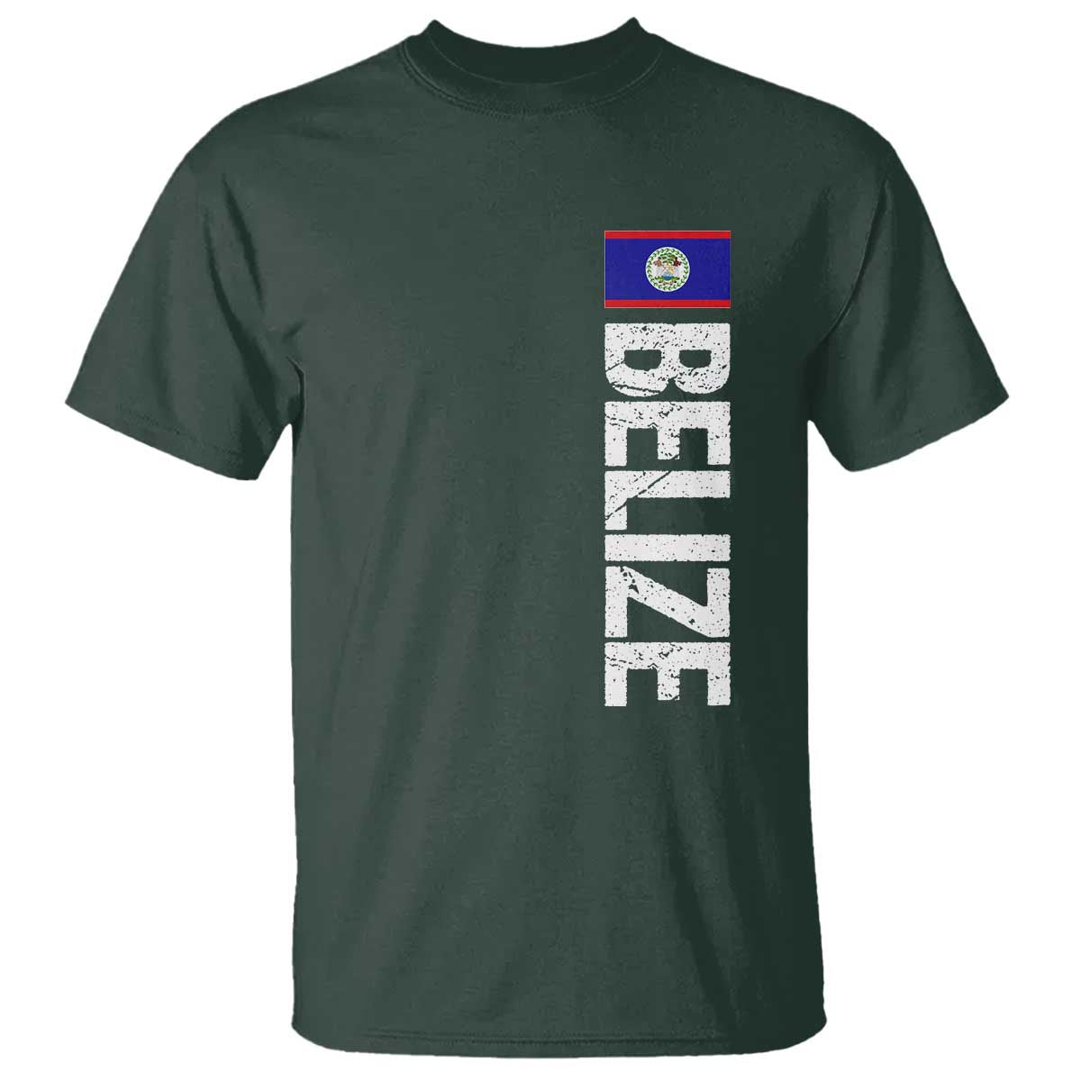 Belize Flag T Shirt Distressed Central American Pride Heritage Gift