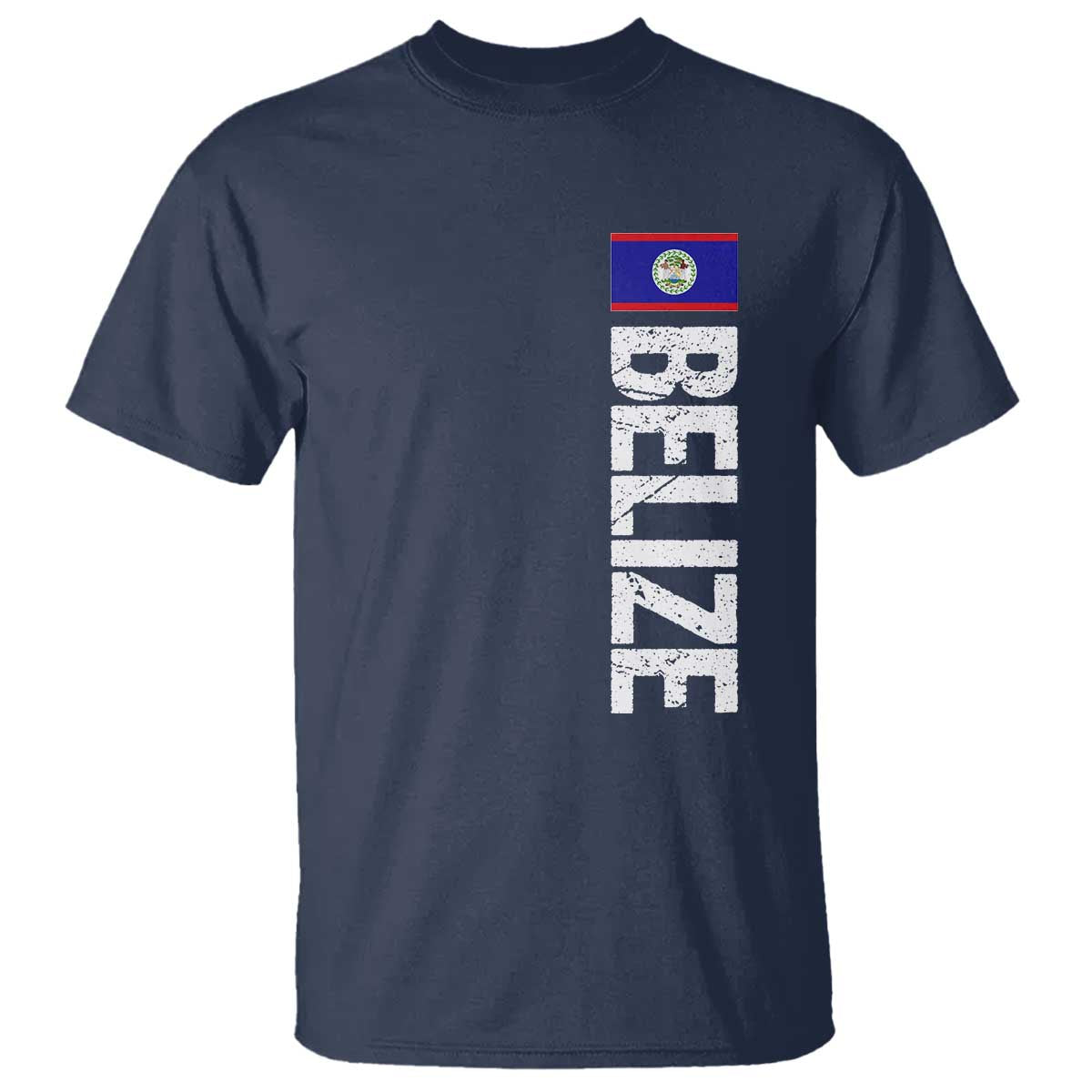 Belize Flag T Shirt Distressed Central American Pride Heritage Gift