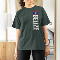 Belize Flag T Shirt For Women Distressed Central American Pride Heritage Gift