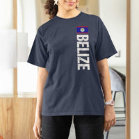 Belize Flag T Shirt For Women Distressed Central American Pride Heritage Gift