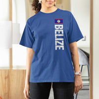 Belize Flag T Shirt For Women Distressed Central American Pride Heritage Gift