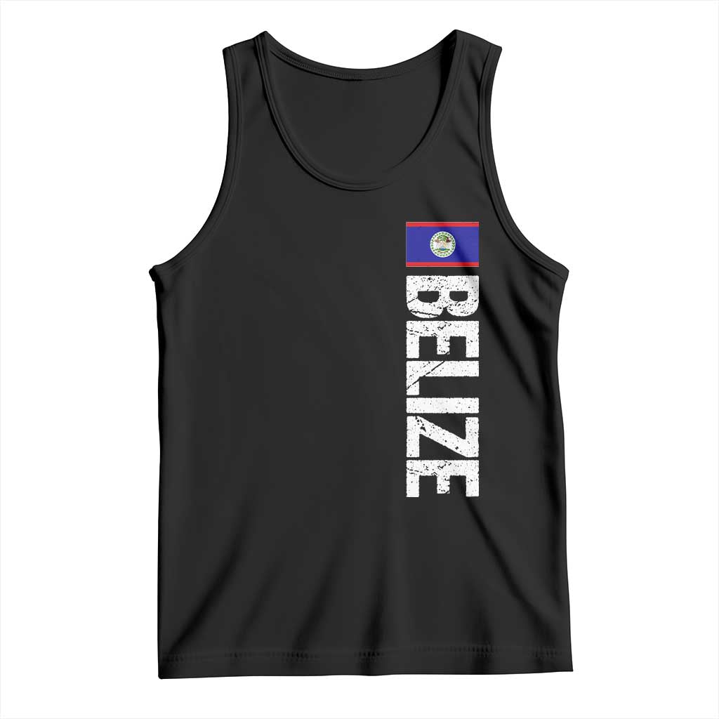 Belize Flag Tank Top Distressed Central American Pride Heritage Gift
