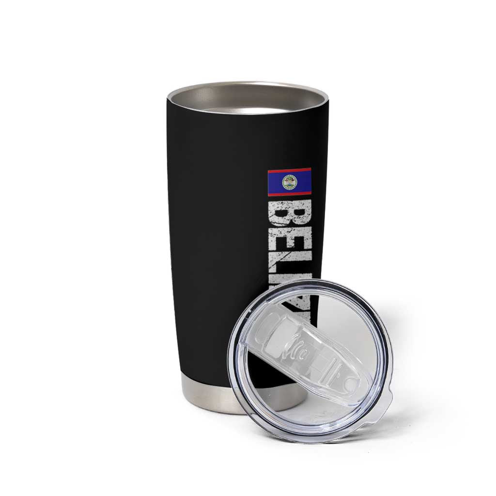 Belize Flag Tumbler Cup Distressed Central American Pride Heritage Gift