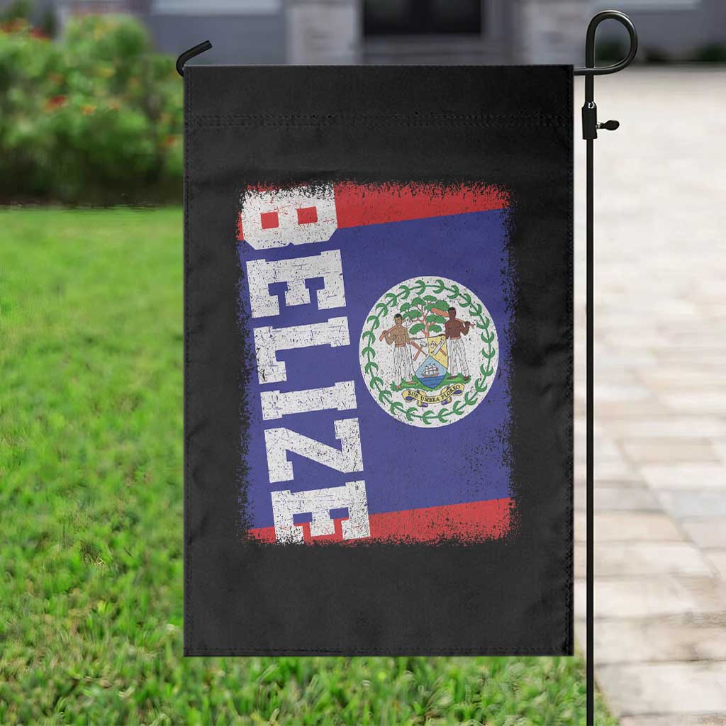 Vintage Belize Garden Flag Distressed Flag Central American Pride Heritage Gift