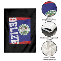 Vintage Belize Garden Flag Distressed Flag Central American Pride Heritage Gift