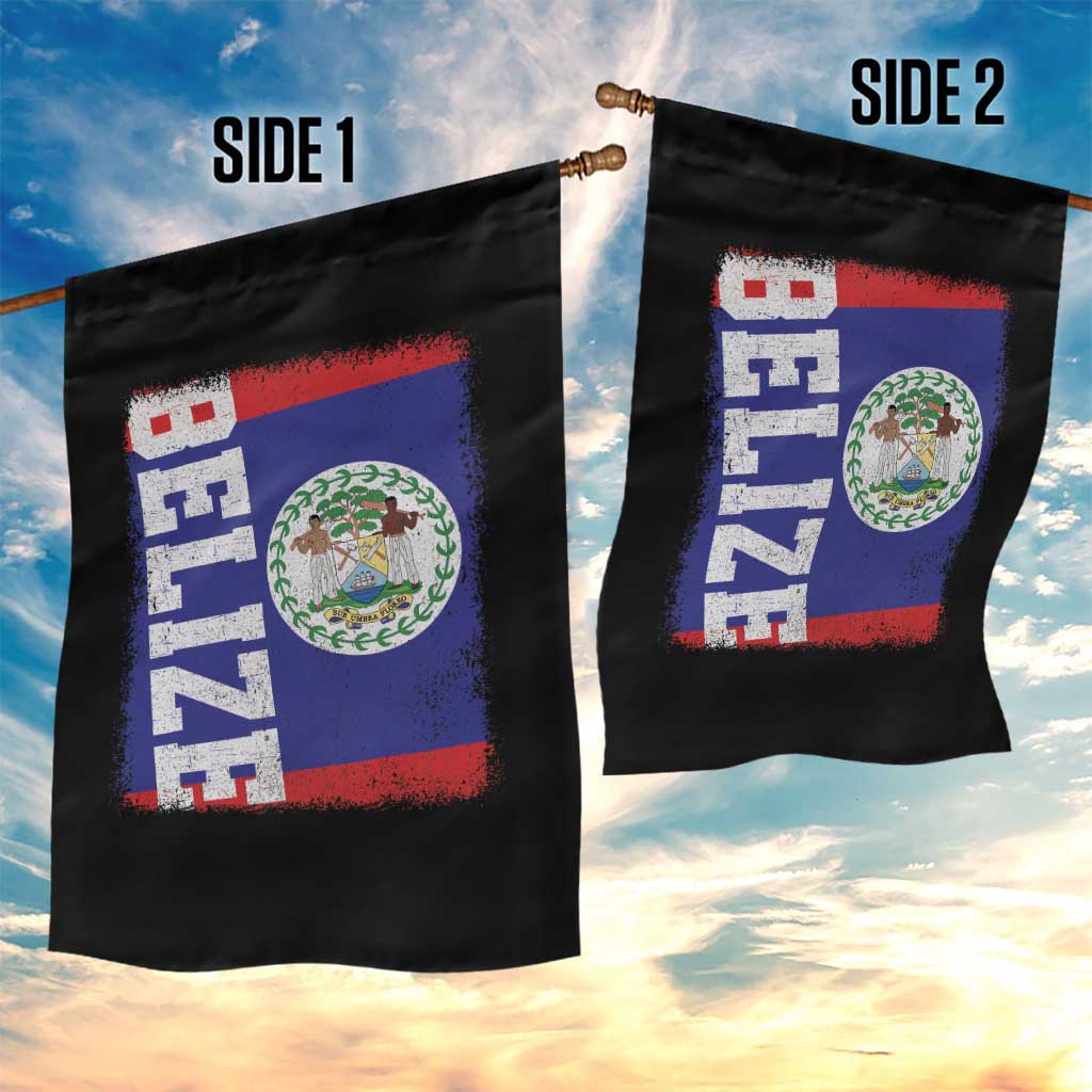 Vintage Belize Garden Flag Distressed Flag Central American Pride Heritage Gift