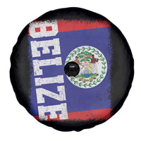 Vintage Belize Spare Tire Cover Distressed Flag Central American Pride Heritage Gift