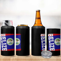 Vintage Belize 4 in 1 Can Cooler Tumbler Distressed Flag Central American Pride Heritage Gift