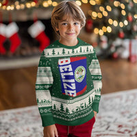 Vintage Belize Ugly Christmas Sweater Distressed Flag Central American Pride Heritage Gift