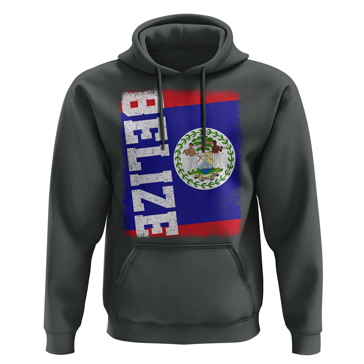 Vintage Belize Hoodie Distressed Flag Central American Pride Heritage Gift