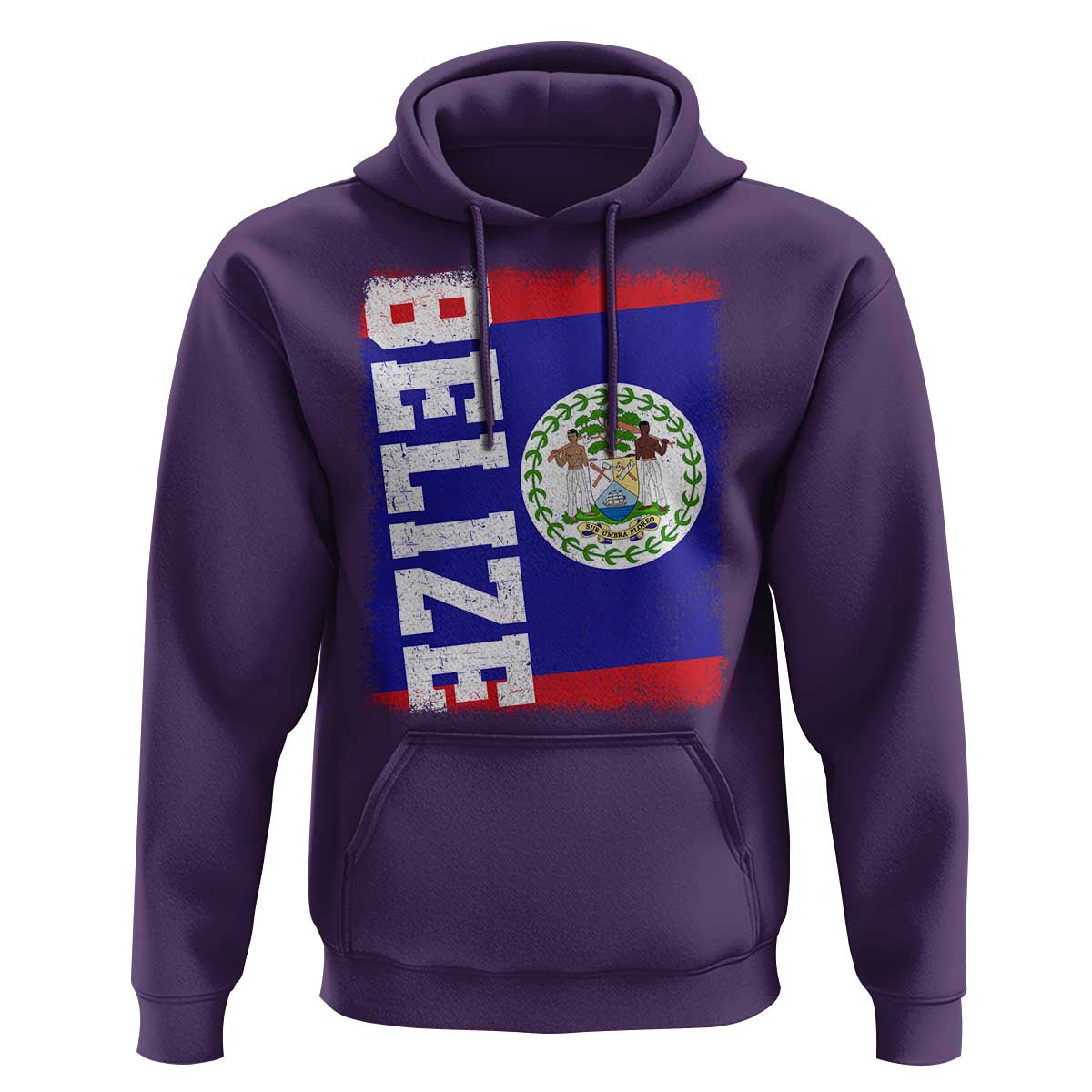 Vintage Belize Hoodie Distressed Flag Central American Pride Heritage Gift