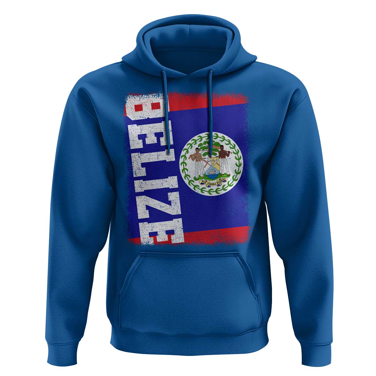 Vintage Belize Hoodie Distressed Flag Central American Pride Heritage Gift