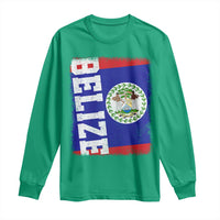 Vintage Belize Long Sleeve Shirt Distressed Flag Central American Pride Heritage Gift