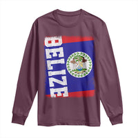 Vintage Belize Long Sleeve Shirt Distressed Flag Central American Pride Heritage Gift
