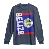 Vintage Belize Long Sleeve Shirt Distressed Flag Central American Pride Heritage Gift