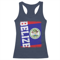 Vintage Belize Racerback Tank Top Distressed Flag Central American Pride Heritage Gift