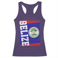 Vintage Belize Racerback Tank Top Distressed Flag Central American Pride Heritage Gift