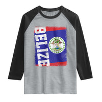Vintage Belize Raglan Shirt Distressed Flag Central American Pride Heritage Gift
