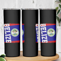 Vintage Belize Skinny Tumbler Distressed Flag Central American Pride Heritage Gift