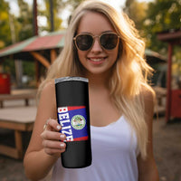Vintage Belize Skinny Tumbler Distressed Flag Central American Pride Heritage Gift