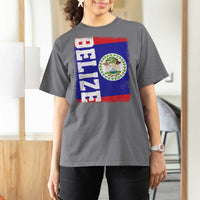 Vintage Belize T Shirt For Women Distressed Flag Central American Pride Heritage Gift