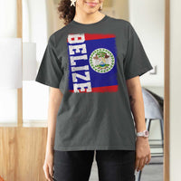 Vintage Belize T Shirt For Women Distressed Flag Central American Pride Heritage Gift