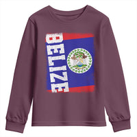 Vintage Belize Youth Sweatshirt Distressed Flag Central American Pride Heritage Gift