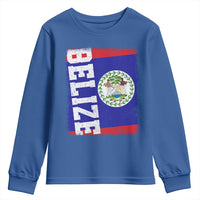 Vintage Belize Youth Sweatshirt Distressed Flag Central American Pride Heritage Gift