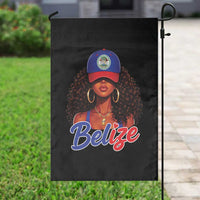 Belize Princess Garden Flag Melanin Afro Girl Belize Flag Heritage Gift for Black Girls