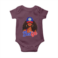 Belize Princess Baby Onesie Melanin Afro Girl Belize Flag Heritage Gift for Black Girls