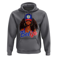 Belize Princess Hoodie Melanin Afro Girl Belize Flag Heritage Gift for Black Girls