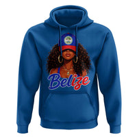 Belize Princess Hoodie Melanin Afro Girl Belize Flag Heritage Gift for Black Girls