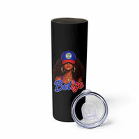 Belize Princess Skinny Tumbler Melanin Afro Girl Belize Flag Heritage Gift for Black Girls