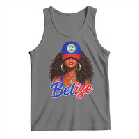 Belize Princess Tank Top Melanin Afro Girl Belize Flag Heritage Gift for Black Girls