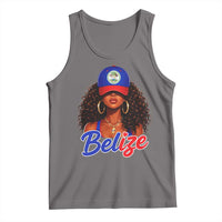 Belize Princess Tank Top Melanin Afro Girl Belize Flag Heritage Gift for Black Girls