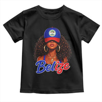 Belize Princess Toddler T Shirt Melanin Afro Girl Belize Flag Heritage Gift for Black Girls
