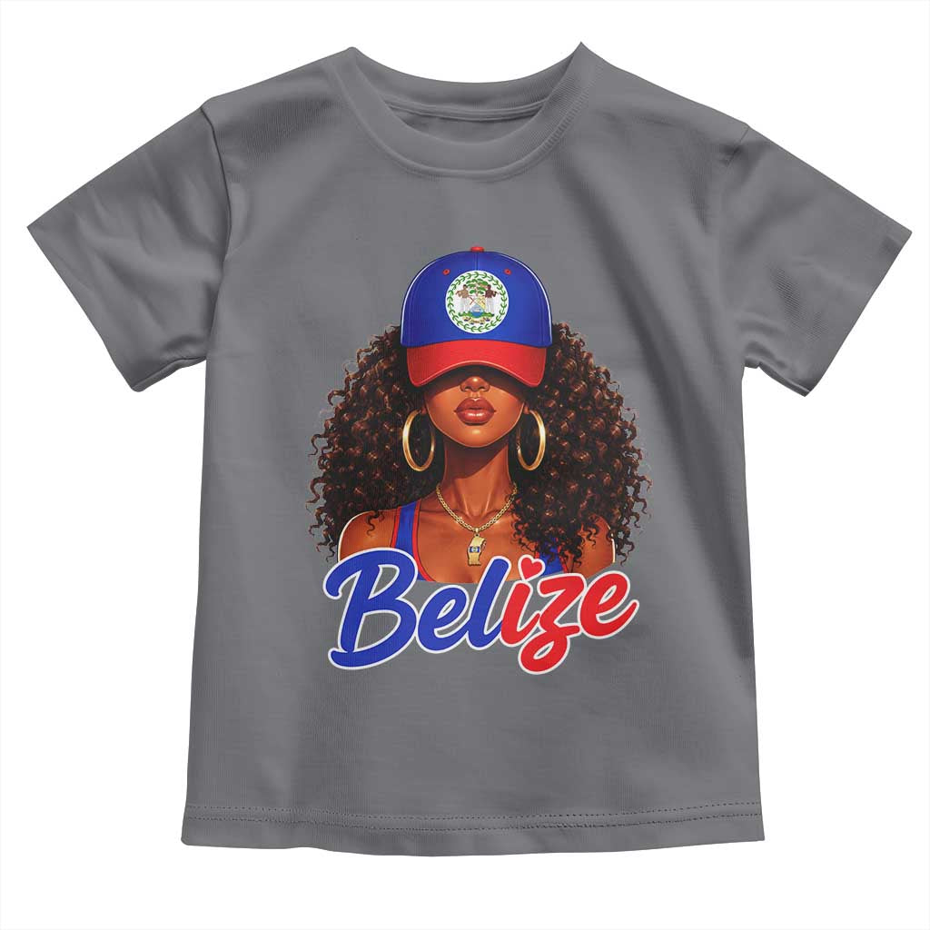 Belize Princess Toddler T Shirt Melanin Afro Girl Belize Flag Heritage Gift for Black Girls